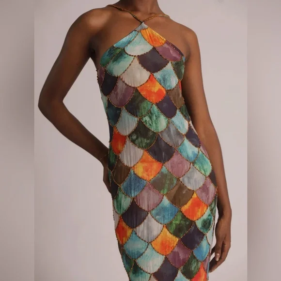 Kilentar Mami Dress - UK8/US 4 Rainbow Fish Mermaid Dress - Picture 3 of 9